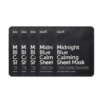 Dear, Klairs Midnight Blue Calming Sheet Mask 5pcs