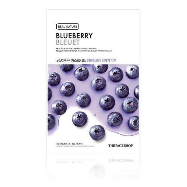 THE FACE SHOP Real Nature Face Mask Blueberry 1pc