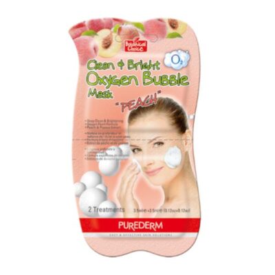 PUREDERM Clean&Bright Oxygen Bubble Mask 3.5ml+3.5ml Peach