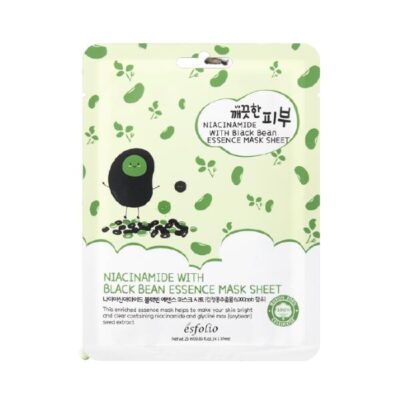 esfolio Pure Skin Essence Mask Sheet 25ml Niacinamide Black Bean