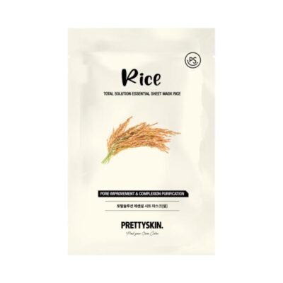 PRETTYSKIN Total Solution Essential Sheet Mask 1pc Rice
