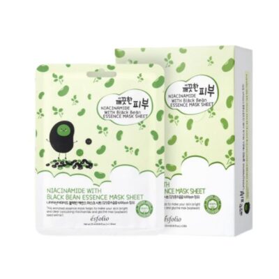esfolio Pure Skin Niacinamide Black Bean Essence Mask Sheet