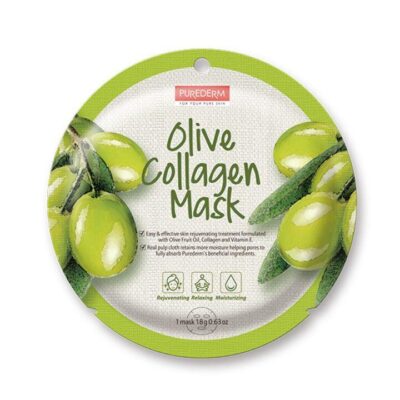 PUREDERM Circle Mask Olive Collagen 1pc