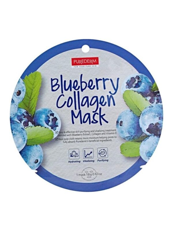 PUREDERM Circle Mask Blueberry Collagen 1pc