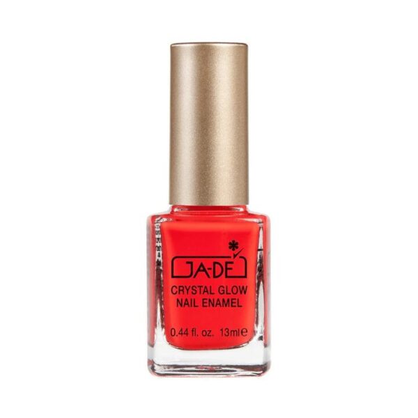 GA-DE Crystal Glow Nail Enamel, Coral Red