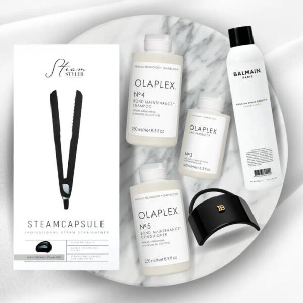 Salon-Ready Hair Set, with Hair Elastic Black