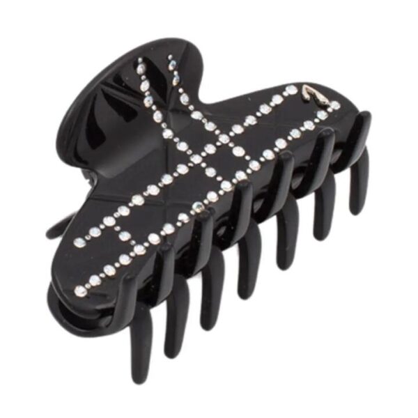 Janeke & Swarovski Hair Clip Medium, Black