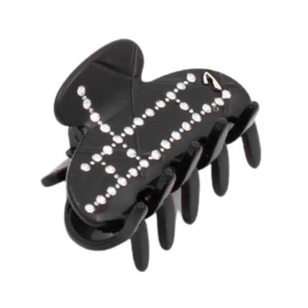 Janeke & Swarovski Hair Clip Small, Black
