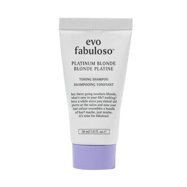 Evo Fabuloso Platinum Blonde Toning Shampoo, 30ml